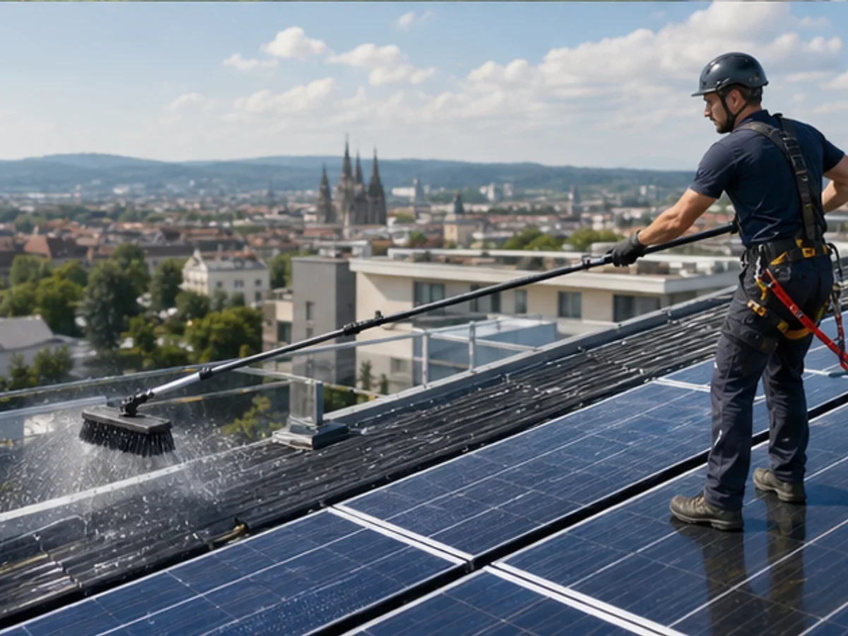 PV Reinigung in 1130 Hietzing - Ausgangslage dokumentieren